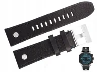 Akcesoria do zegarków - Pasek Diesel DZT2001 skórzany czarny 24 mm - miniaturka - grafika 1