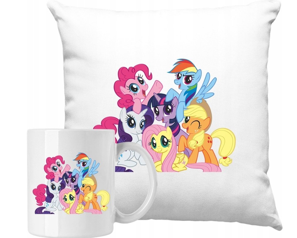 ZESTAW PODUSZKA + KUBEK My Little Pony Kucyki Pomysł Na Prezent +IMIĘ