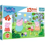 Puzzle - Trefl Puzzle Baby 15 elementów Maxi Peppa w ogrodzie DARMOWA DOSTAWA OD 199 ZŁ! GXP-645248 - miniaturka - grafika 1