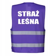 Odzież robocza - Kamizelka odblaskowa Portwest fioletowa L/XL z nadrukiem STRAŻ LEŚNA - miniaturka - grafika 1