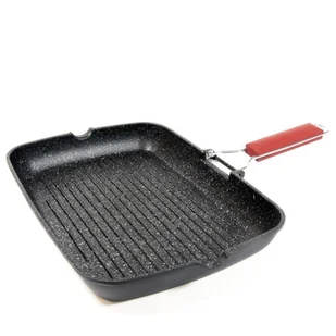 Moneta PRO GRILL PATELNIA GRILLOWA 34 X 24 CM SKŁADANA RĄCZKA POWŁOKA GREBLON C3 INDUKCJA b3A00A151434 - Patelnie - miniaturka - grafika 2