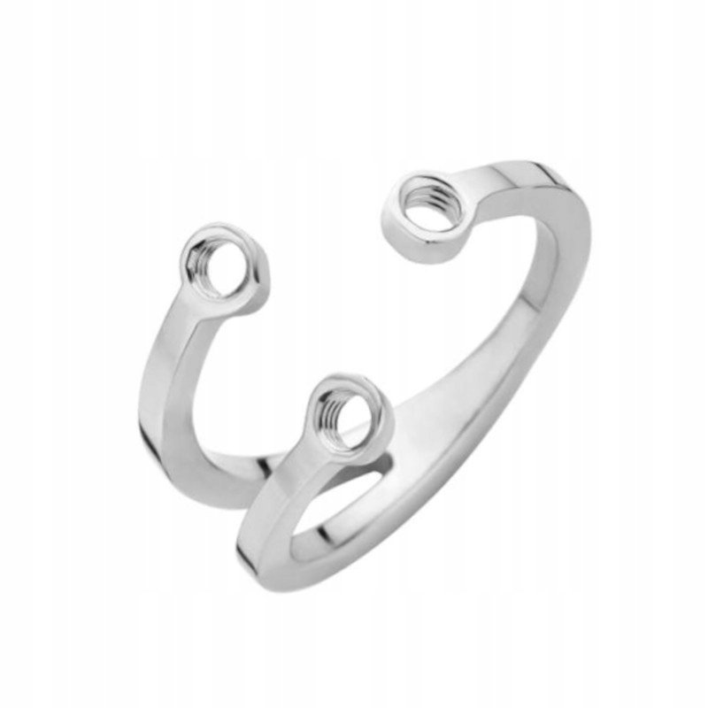 Pierścionek Melano Twisted Trio Stone TR16 Srebrny 52 mm / 12