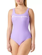 Stroje kąpielowe - Champion Damski kostium kąpielowy Legacy American Classics Logo jednoczęściowy strój kąpielowy, lawenda, S - miniaturka - grafika 1