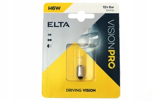 ŻARÓWKA ELTA VISION PRO H6W BAX9s 6W 12V - Żarówki samochodowe - miniaturka - grafika 1
