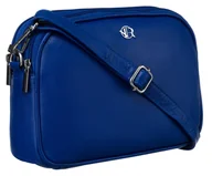 Torebki damskie - Skórzana torebka damska Rovicky na suwak listonoszka crossbody miejska, niebieski - miniaturka - grafika 1