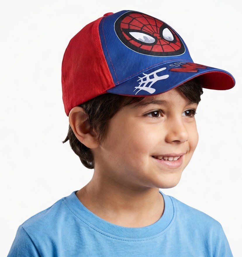 Chłopięca czapka z daszkiem Marvel Spider-Man – czerwono-niebieska bejsbolówka, rozmiar 54 cm