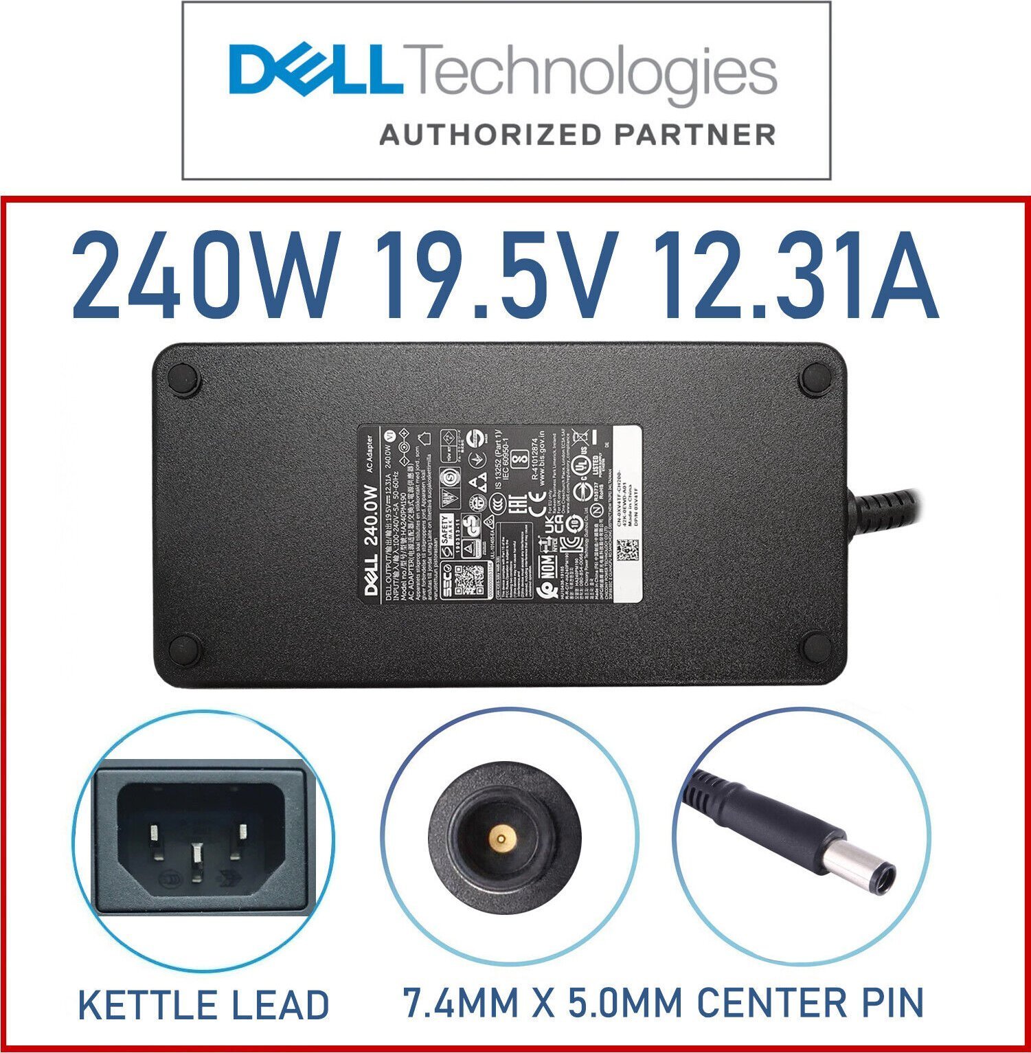 Ładowarka Dell ADPT,AC,240W,LTON,7.4,EPT,E5