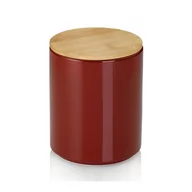 Pojemniki kuchenne - Pojemnik kuchenny, ceramika/bambus, 1,7 l, śred. 14 x 17,5 cm, czerwony kod: KE-15272 - miniaturka - grafika 1
