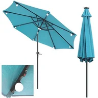 Parasole ogrodowe - Parasol ogrodowy SASKA GARDEN 1065038 z oświetleniem LED 270 cm Turkusowy - miniaturka - grafika 1