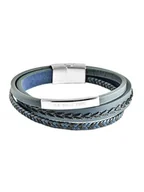 Bransolety męskie - U.S. Polo Assn. Skórzana bransoletka w kolorze granatowym - miniaturka - grafika 1