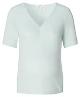 Koszulki i topy damskie - Esprit Maternity Damska koszulka z krótkim rękawem, pastelowy niebieski-435, L, Pastelowy niebieski - 435, L - miniaturka - grafika 1