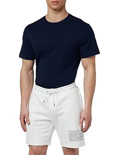 Tommy Hilfiger Męskie szorty cargo z grafiką, biały, XL - Spodenki damskie - miniaturka - grafika 1
