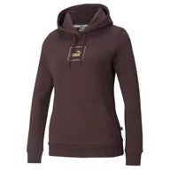 Bluzy damskie - Puma, Bluza damska, Holiday Hoodie 589549-21, bordowa, rozmiar XS - miniaturka - grafika 1