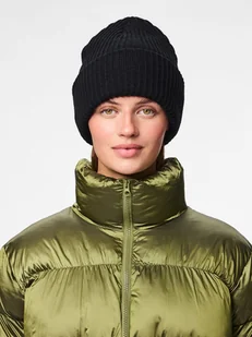 Pieces Czapka dzianinowa w kolorze czarnym - Czapki damskie - miniaturka - grafika 1