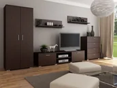 Inne meble do salonu - Meblościanka zestaw mebli do salonu z szafą wenge A4-R80 - miniaturka - grafika 1