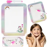 Tablice i flipcharty - Jednorożec Tablica suchościeralna z pisakiem 25x19x1cm STARPAK - miniaturka - grafika 1