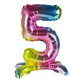 Balony i akcesoria - Balon foliowy cyfra 5 stojący - miniaturka - grafika 1