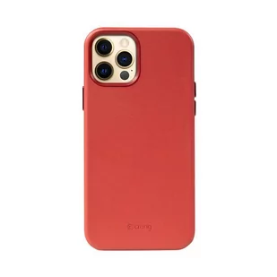 Crong Essential Cover Magnetic - Etui ze skóry iPhone 12 Pro Max MagSafe (czerwony) - Etui i futerały do telefonów - miniaturka - grafika 3