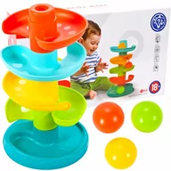 Zabawki interaktywne dla dzieci - Wieża z Piłeczkami Kuleczkowa Piramida Zjeżdżalnia 30cm - miniaturka - grafika 1