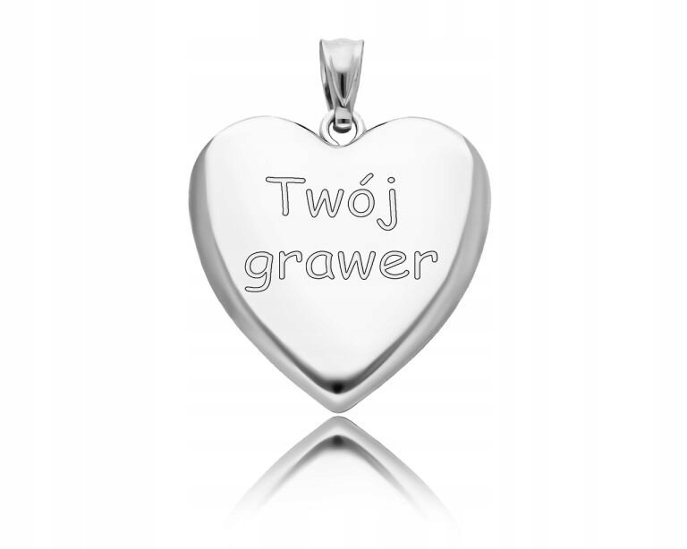 Sekretnik Srebrny Serce Puzderko Na Zdjęcia Wisiorek + Grawer pr. 925