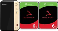 Serwery plików NAS i macierze dyskowe - Serwer plików Qnap TS-264-8G + 2x Seagate IronWolf 6TB ST6000VN006 - miniaturka - grafika 1