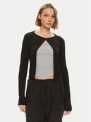 Swetry damskie - Gina Tricot Kardigan 22994 Czarny Regular Fit - miniaturka - grafika 1