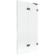 Parawany nawannowe - Mexen Lunar L parawan nawannowy 2-skrzydłowy prawy 90 x 150 cm, transparent, gun gray szczotkowany - 897L-090-100-66-00-P - miniaturka - grafika 1