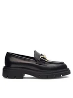 Półbuty damskie - Gino Rossi Loafersy GRACE-I23-26370PE Czarny - miniaturka - grafika 1