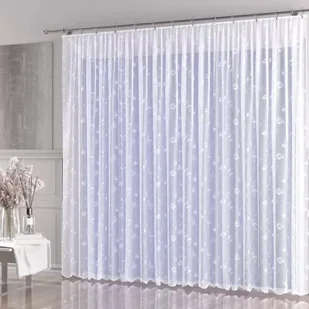 Firanka żakardowa gotowa Daniela na taśmie 500x250 cm biała - Firany - miniaturka - grafika 1