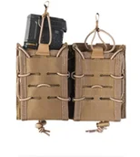 Nerki - Mil-Tec Ładownica Podwójna na Magazynek Pistoletowy Open Top Flex Ciemny Coyote - miniaturka - grafika 1