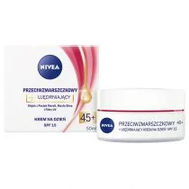 Nivea PRZECIWZMARSZCZKOWY + UJĘDRNIAJĄCY KREM NA DZIEŃ SPF15 45+ zakupy dla domu i biura! 54415773 - Kremy do twarzy - miniaturka - grafika 1