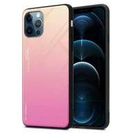 Etui i futerały do telefonów - Pokrowiec Do Apple iPhone 12 PRO MAX Etui w ŻÓŁTO - RÓŻOWY TPU Obudowa Case Cover Plecki Ochronny Cadorabo - miniaturka - grafika 1