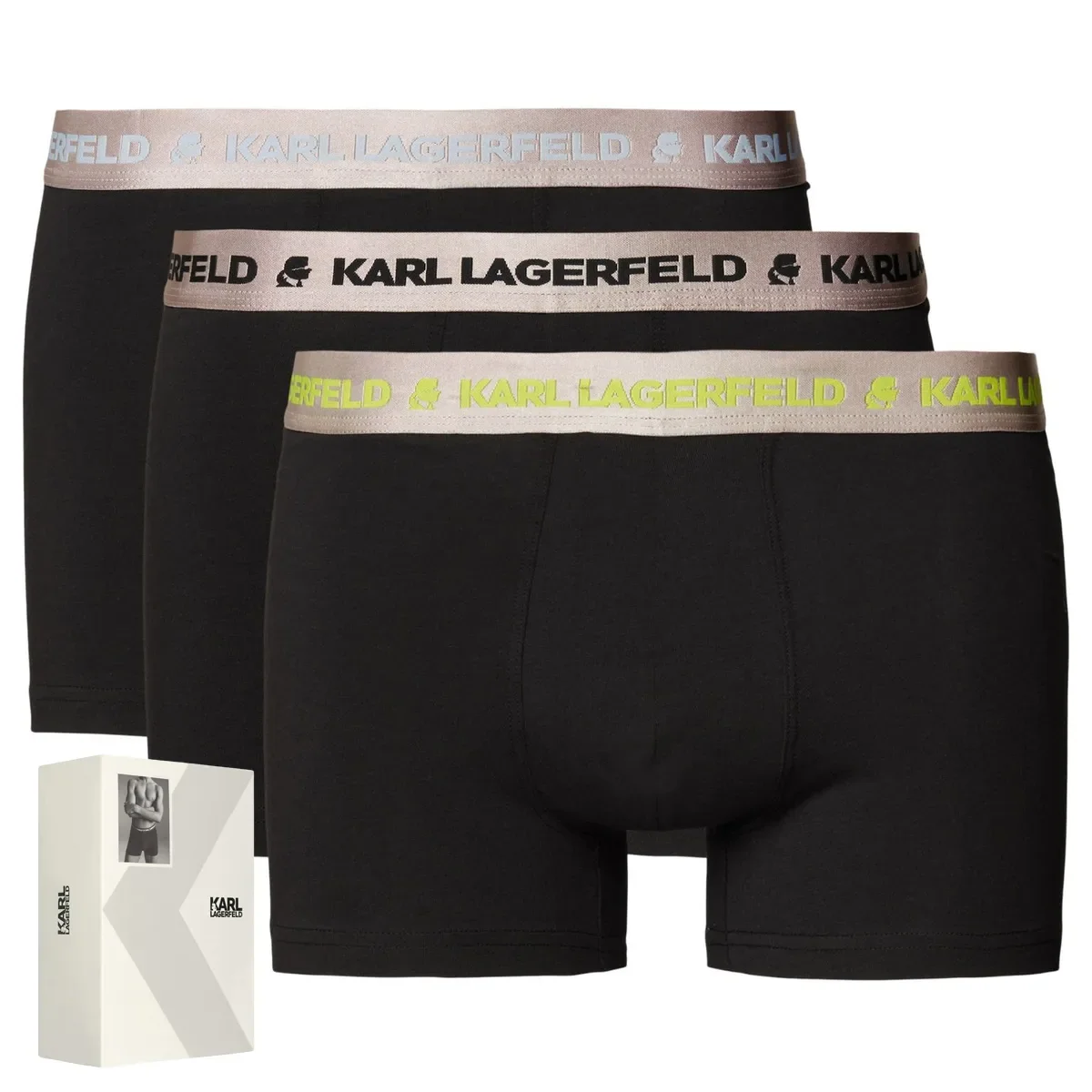 Bokserki męskie Karl Lagerfeld 3-pak czarne 25M2107 roz. M
