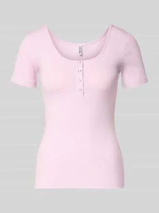 T-shirt o kroju slim fit z mieszanki bawełny ekologicznej Model 'KITTE' - Koszulki i topy damskie T-shirt o kroju slim fit z mieszanki bawełny ekologicznej Model 'KITTE' - Koszulki i topy damskie - miniaturka - grafika 1