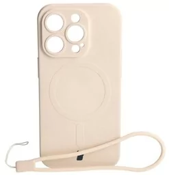 Bizon Etui Case Silicone Magnetic do Apple iPhone 14 Pro, beżowe - Etui i futerały do telefonów - miniaturka - grafika 1