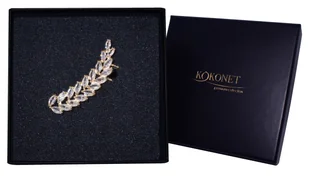 Kolczyk na ucho złoty pozłacany ślubny nausznica - Kolczyki - miniaturka - grafika 1