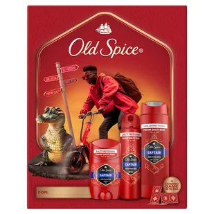 Old Spice zestaw Captain: Deo stick 50 ml + Deo spray 150 ml + Żel pod prysznic 250 ml - Zestawy kosmetyków męskich - miniaturka - grafika 1