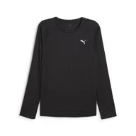 Koszulki sportowe męskie - Męska koszulka z długim rękawem do biegania VELOCITY PUMA Black - miniaturka - grafika 1