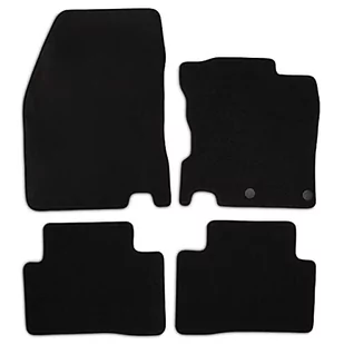 W pełni dopasowany dywan premium czarne maty samochodowe z czarnym wykończeniem, klipsy bezpieczeństwa zestaw 4 szt. do Nissan Qashqai J11E (2014 lat) - Dywaniki samochodowe - miniaturka - grafika 1