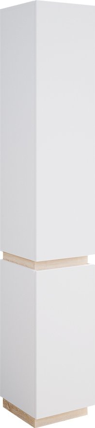 Vicco Szafka łazienkowa Gloria, 33 x 197.5 cm z 2 drzwiami, Biały/Sonoma