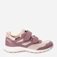 Buty dla dziewczynek - Buty sportowe dziecięce dla dziewczynki na rzepy Jack Wolfskin Woodland Texapore Low Vc K 4046351-2197 39 Różowe (4064993714265) - miniaturka - grafika 1