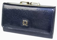 Portfele - Portfel Damski Skórzany Marco (PL) 14 cm Klamra Skóra Naturalna GRANATOWY LAKIEROWANY PD 03 - miniaturka - grafika 1