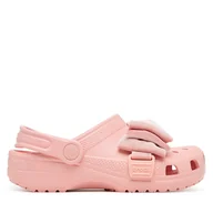 Buty dla dziewczynek - Klapki Crocs Classic Bow Clog 211886 Różowy - miniaturka - grafika 1