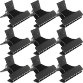 Pozostałe akcesoria fryzjerskie - Efalock Professional Klipsy do włosów czarne 12szt. - miniaturka - grafika 1