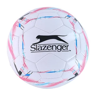 Slazenger - Piłka do piłki nożnej r. 5 (biały / różowy) - Piłka nożna - miniaturka - grafika 1