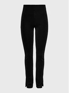 Spodnie damskie - Pieces Spodnie materiałowe Lina 17129946 Czarny Regular Fit - grafika 1
