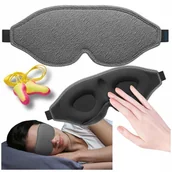 Akcesoria do bielizny - Opaska Na Oczy Twarz Maska 3d Do Spania Jedwabna 100% Zaciemnienia Premium - miniaturka - grafika 1