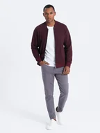 Spodnie męskie - Jeansowe spodnie męskie bez przetarć SLIM FIT grafitowe V5 OM-PADP-0148 XL - miniaturka - grafika 1