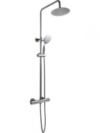 Zestawy prysznicowe - LAVEO PL2 20OB FINO Kolumna natryskowa z baterią termostatyczną Długość drążka: 800-1350 mm Wysokość: 800-1350 mm Szerokość: 280 mm Głębokość: 360 mm Wymiar słuchawki: ? 125 mm Długość węża: 1500 mm Wykończenie: chrom - miniaturka - grafika 1