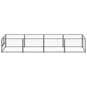 Budy dla psów - shumee Kojec dla psa czarny 4 m stalowy - miniaturka - grafika 1